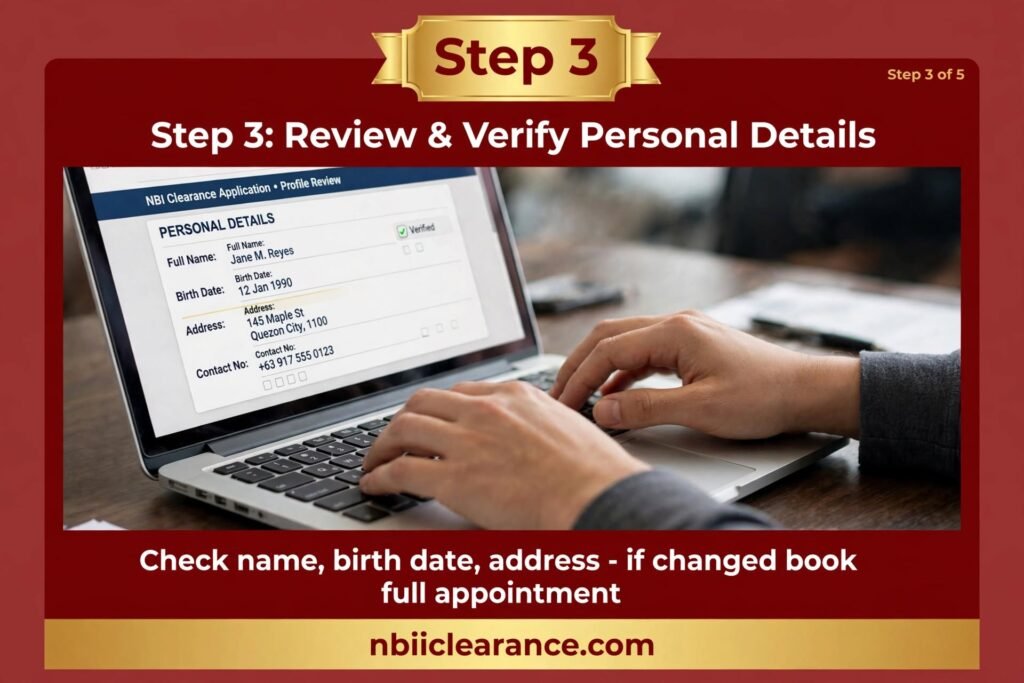 Review & Verify Personal Details