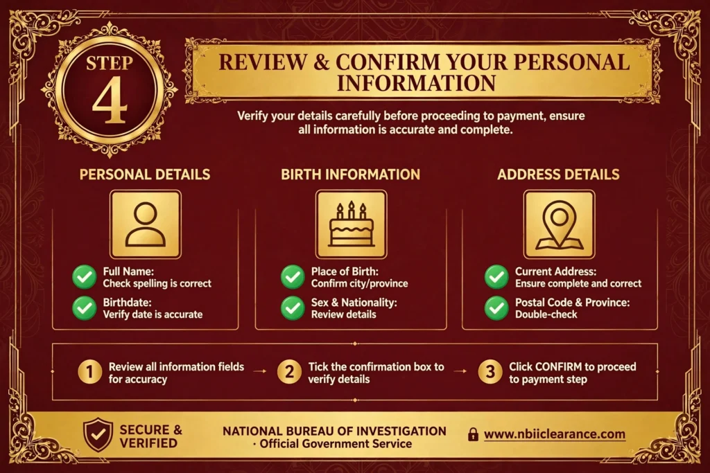 Review and Confirm Your Personal Information