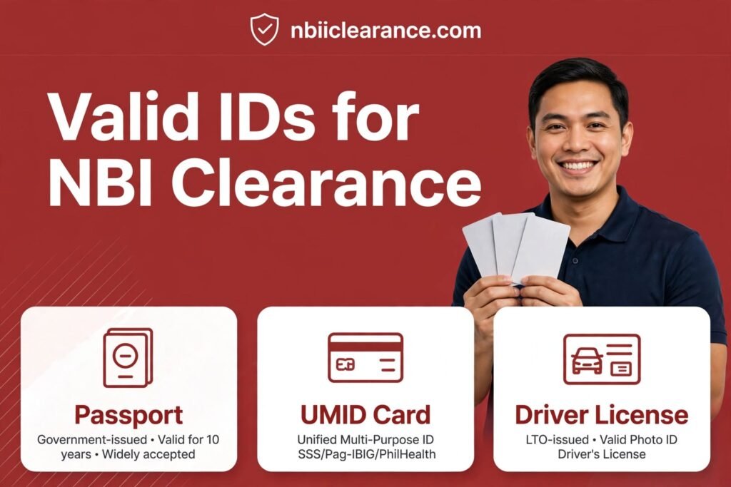 Valid IDs for NBI Clearance ﻿